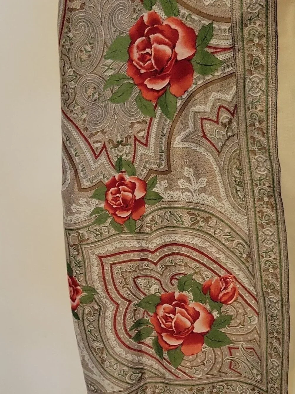 Luca Castellani Women Multicolor Paisley Floral Fringe Scarf Wrap 45